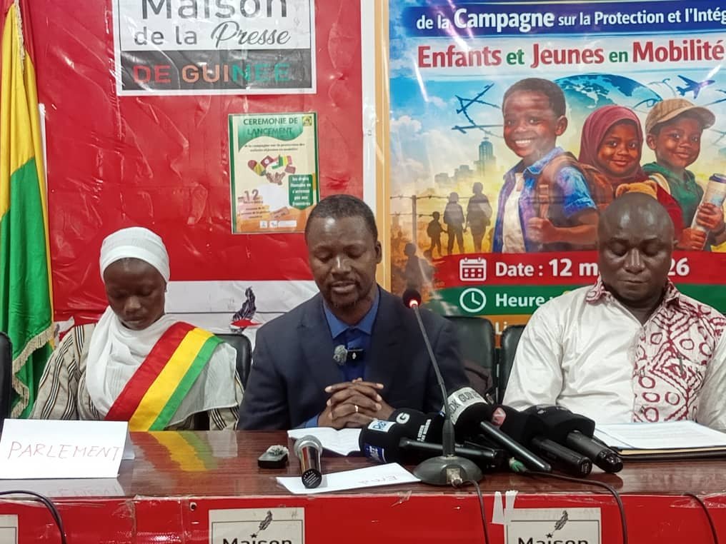 IMG-20260312-WA0046 Conakry /Conférence de Presse : MAEJT lance sa Campagne sur la protection des Enfants et Jeunes en mobilité.